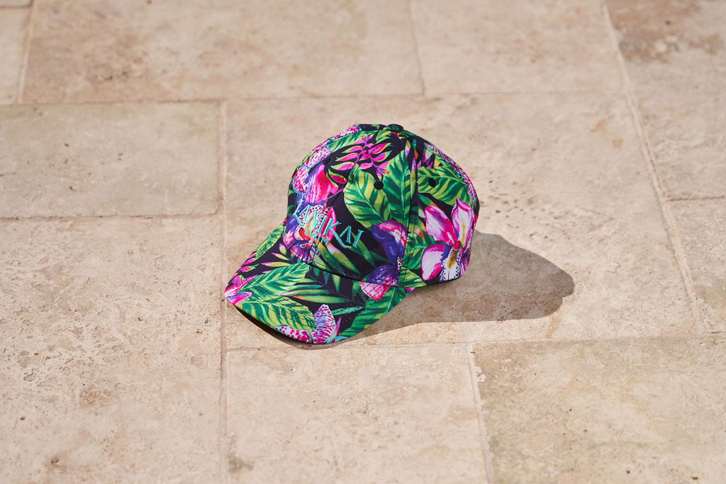 Midnight Bloom print on girls cap